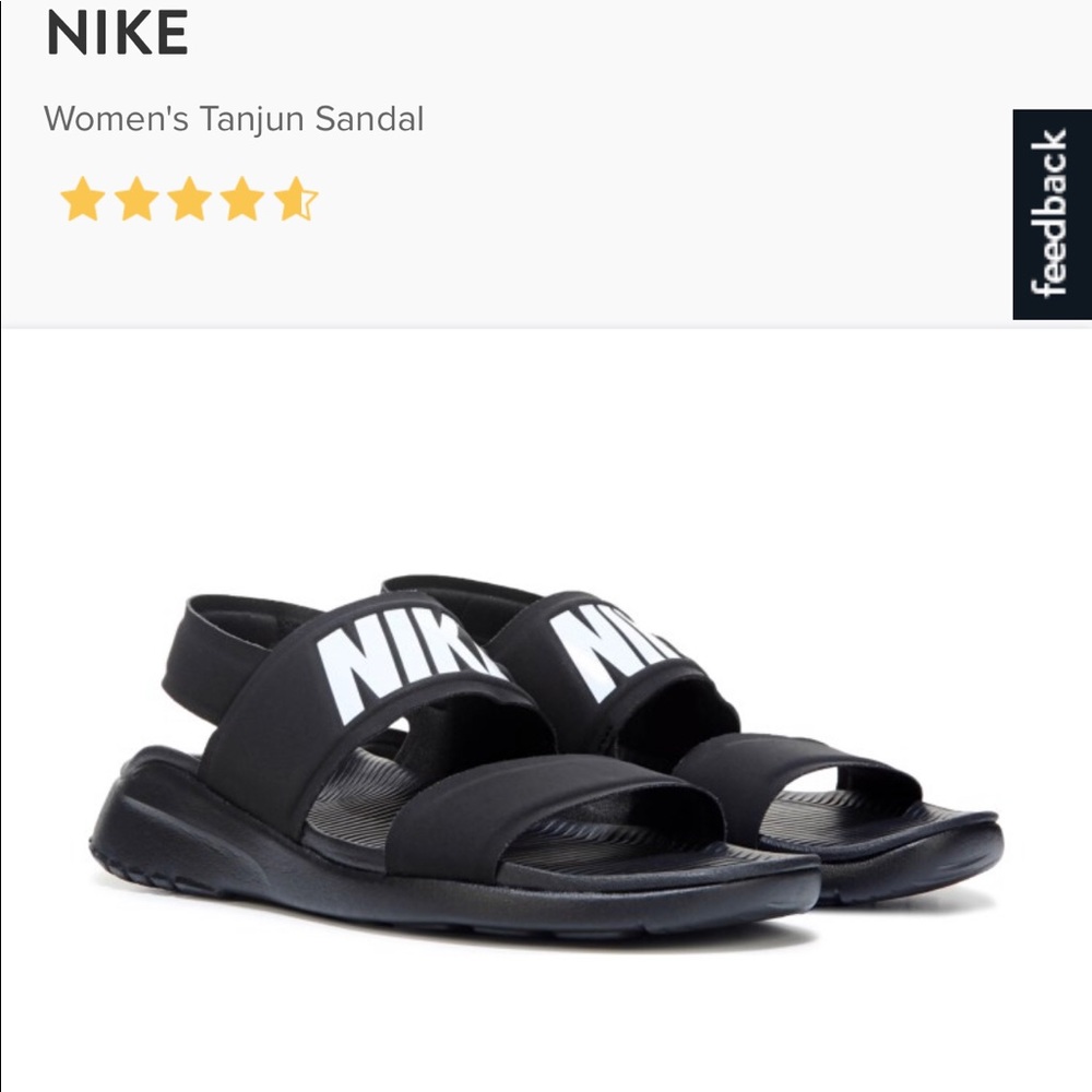 Nike Tanjun sandals black.  New  size 8 - Picture 2 of 7